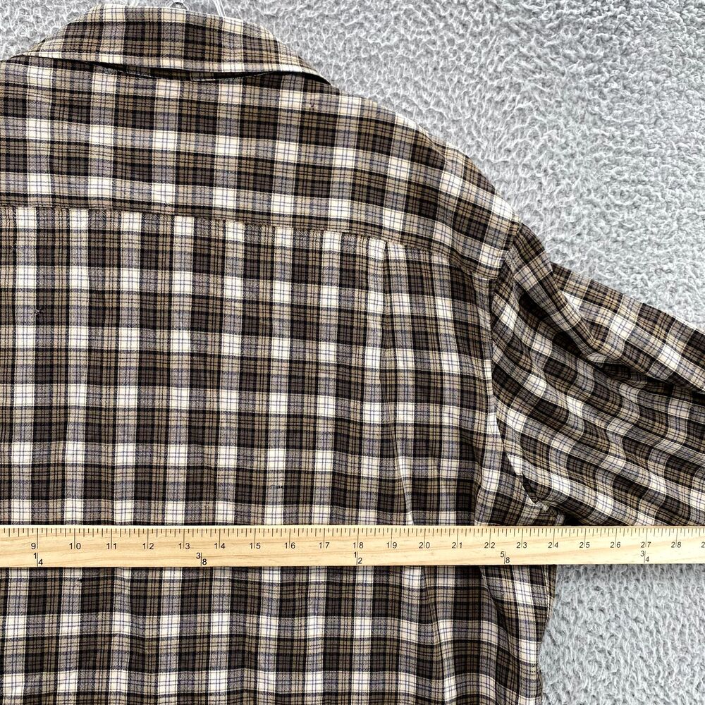 Sir Pendleton Shirt Men's XL Brown Plaid Wool Outdoor Workwear Academia Grunge - Picture 12 of 16